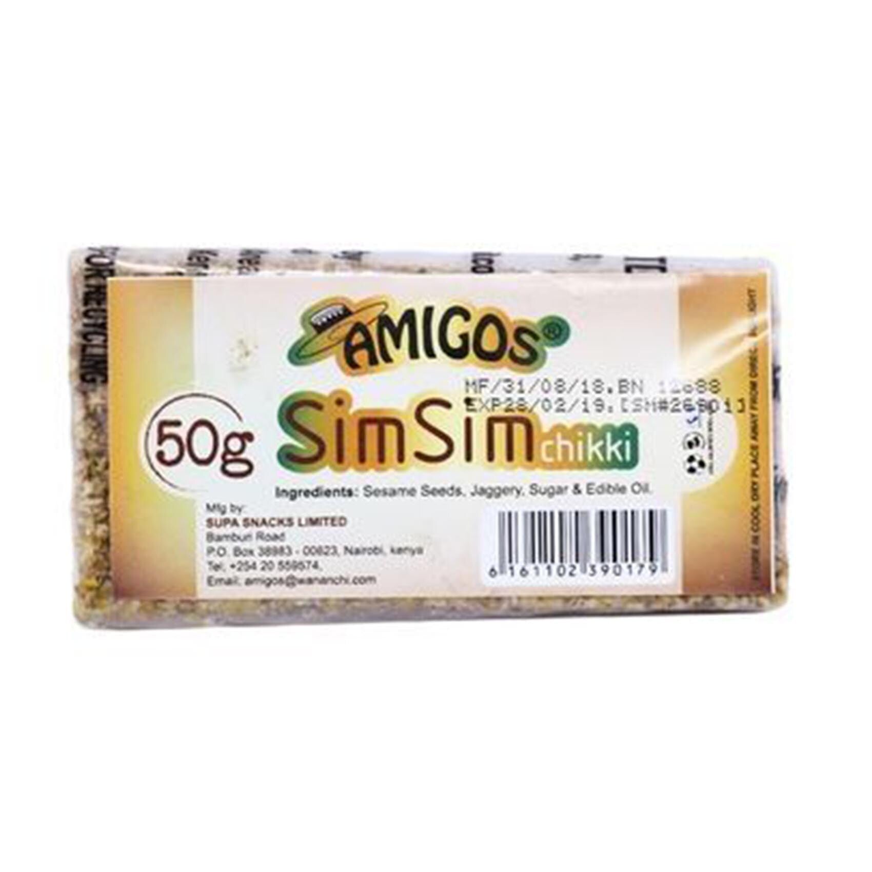 AMIGOS SIMSIM NUTS CHIKKI 50G
