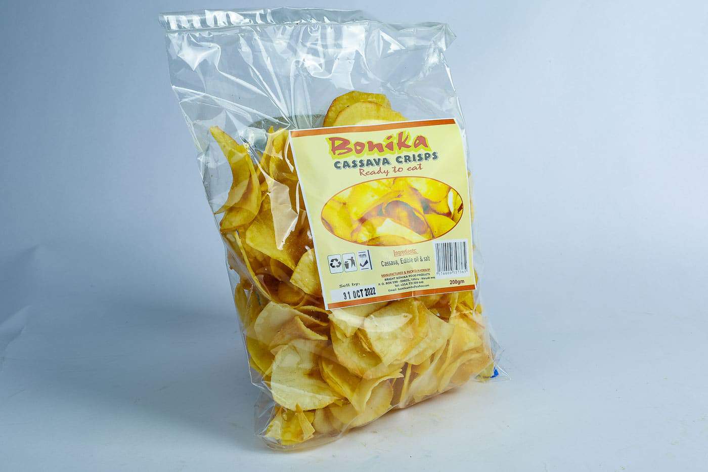 BONIKA CASSAVA CRISPS CHILLI 200G