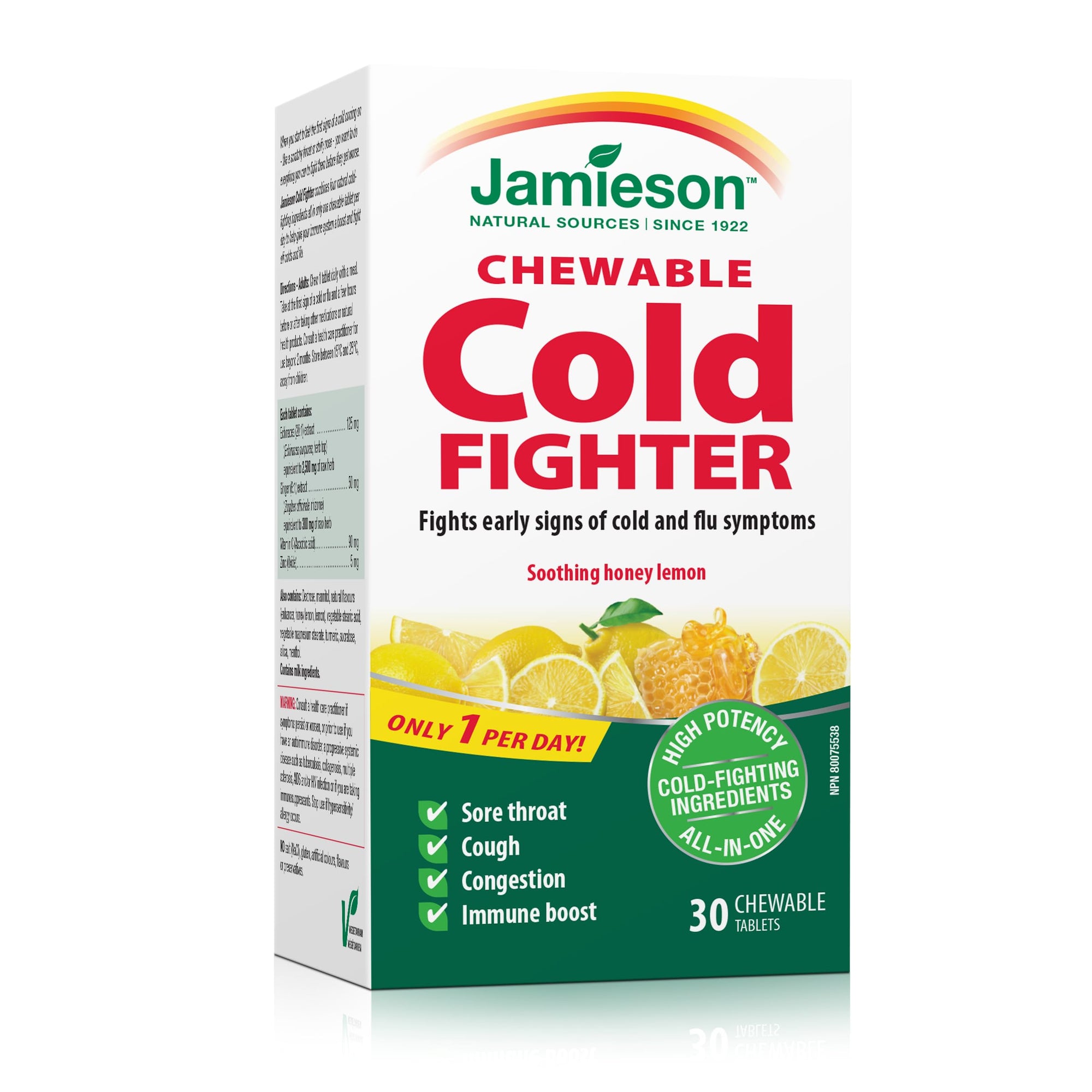 JAMIESON COLD FIGHTER CHEWABLE TABS 30`S